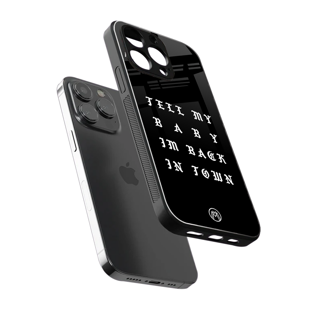 back in town back phone cover | glass case for iphone 13 pro