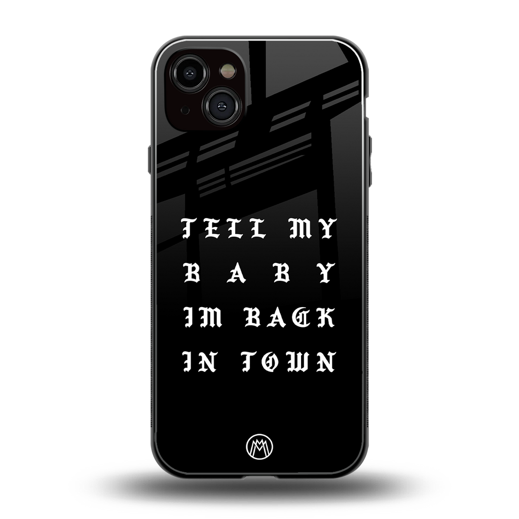 back in town back phone cover | glass case for iphone 15 plus