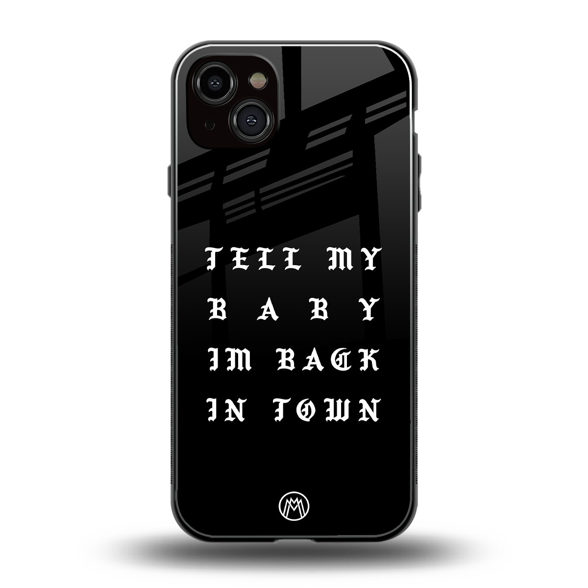 back in town back phone cover | glass case for iphone 15 plus