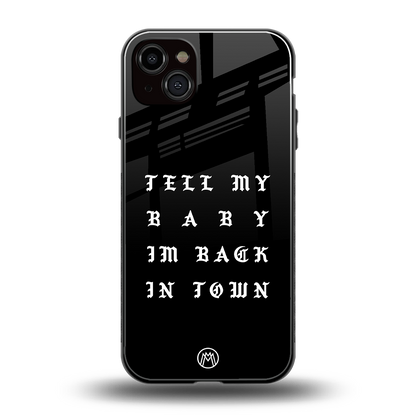 back in town back phone cover | glass case for iphone 15 plus