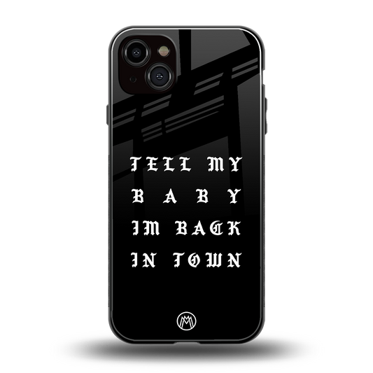 back in town back phone cover | glass case for iphone 14 plus
