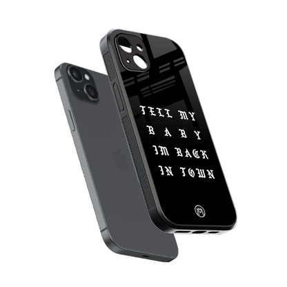 back in town back phone cover | glass case for iphone 15 plus