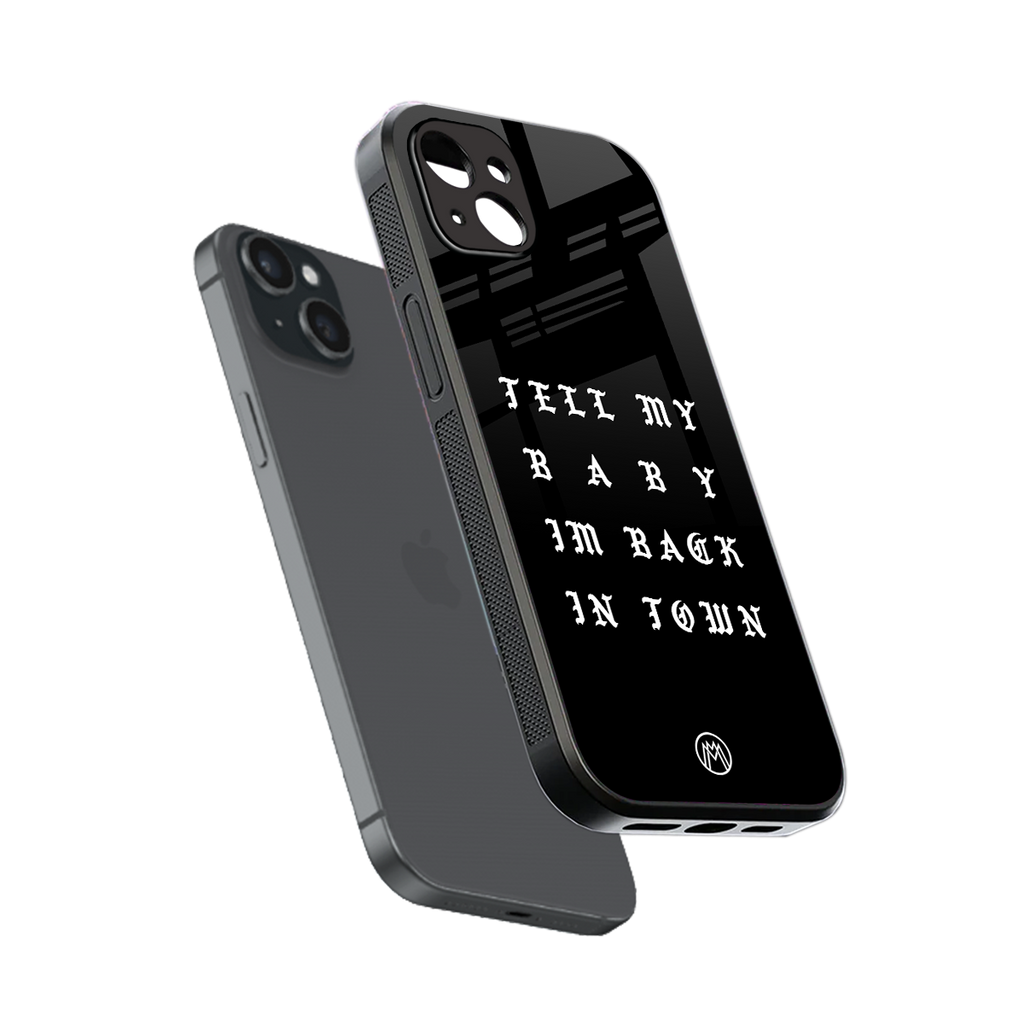 back in town back phone cover | glass case for iphone 14 plus