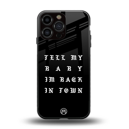 back in town back phone cover | glass case for iphone 14 pro max