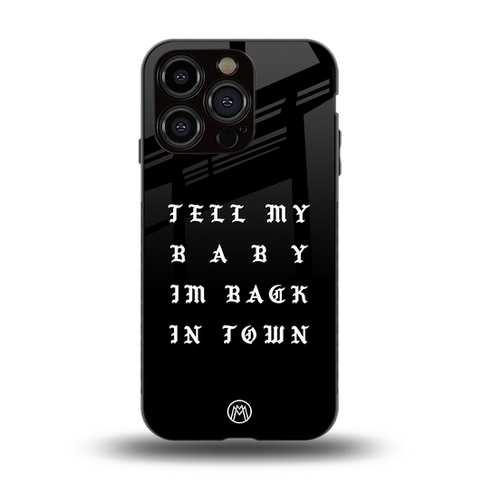 back in town back phone cover | glass case for iphone 15 pro