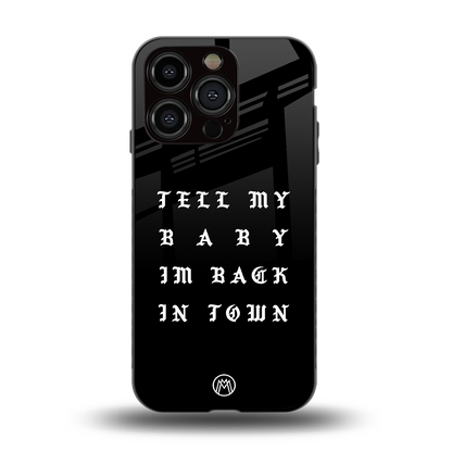 back in town back phone cover | glass case for iphone 14 pro