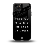back in town back phone cover | glass case for iphone 15