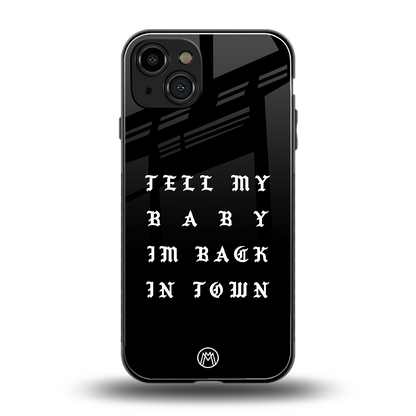 back in town back phone cover | glass case for iphone 15