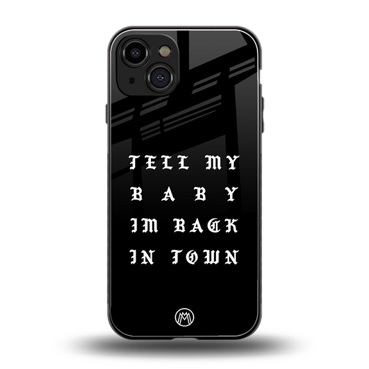 back in town back phone cover | glass case for iphone 15