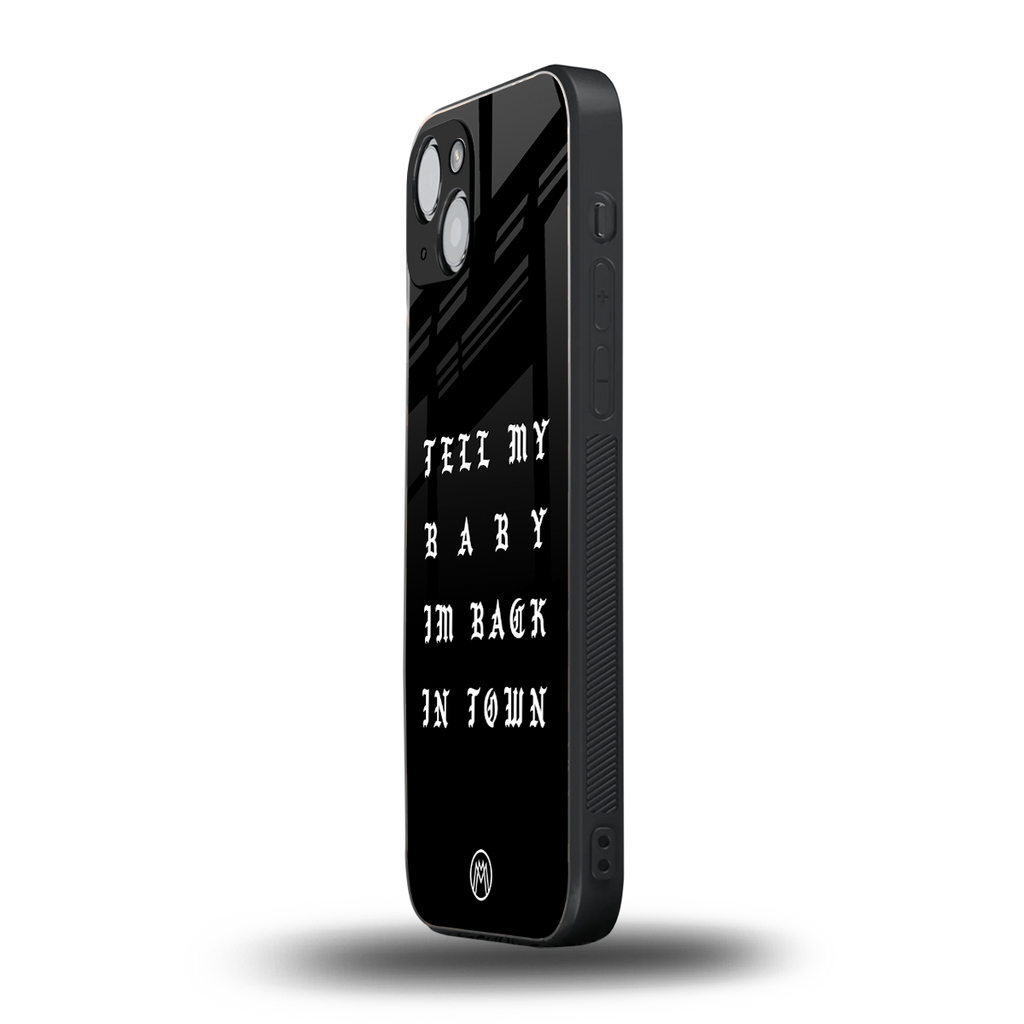 back in town back phone cover | glass case for iphone 15