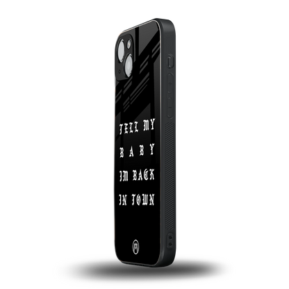back in town back phone cover | glass case for iphone 15
