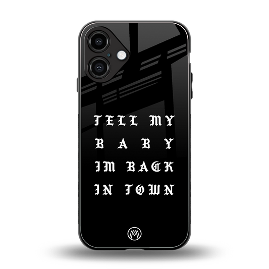 back in town back phone cover | glass case for iphone 16 plus