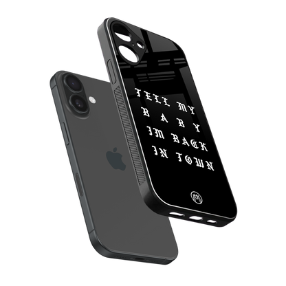 back in town back phone cover | glass case for iphone 16 plus