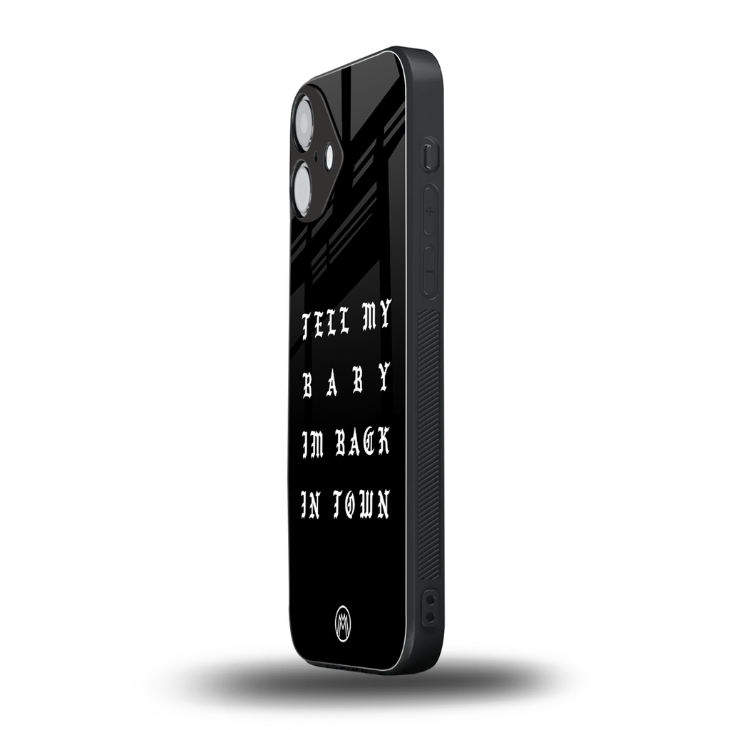 back in town back phone cover | glass case for iphone 16 plus