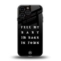 back in town back phone cover | glass case for iphone 16 pro max