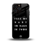 back in town back phone cover | glass case for iphone 16 pro max