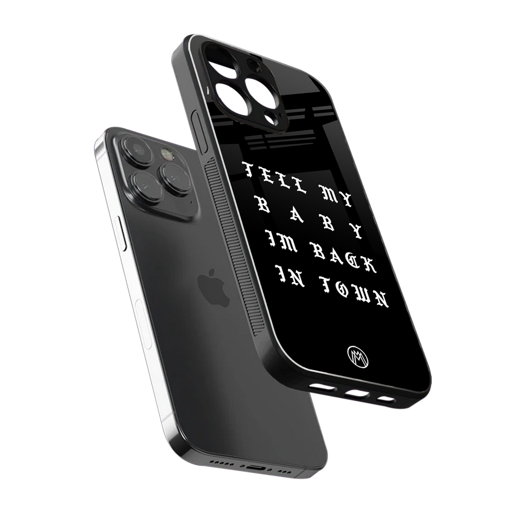 back in town back phone cover | glass case for iphone 16 pro max
