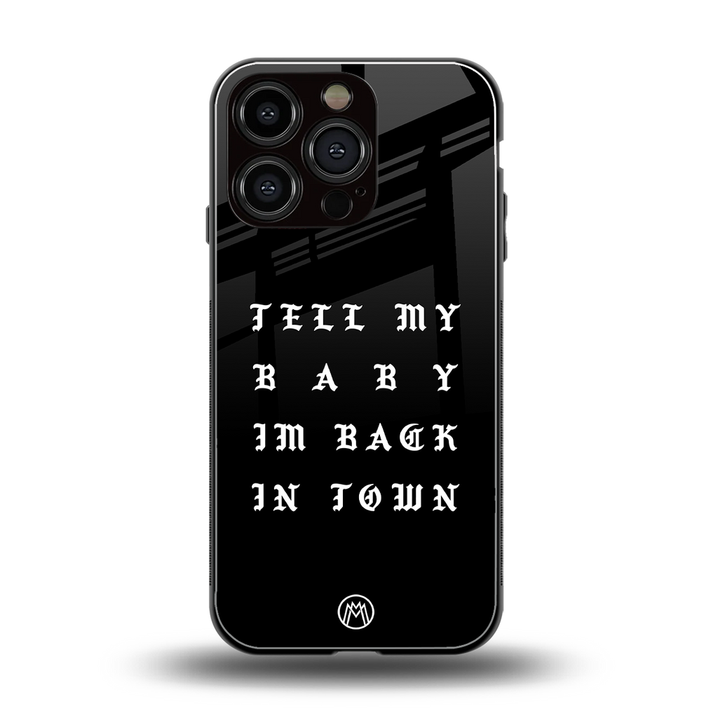 back in town back phone cover | glass case for iphone 16 pro