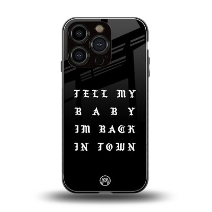back in town back phone cover | glass case for iphone 16 pro