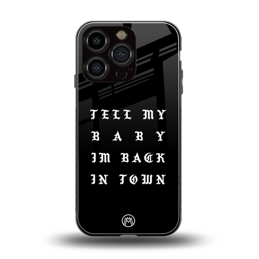 back in town back phone cover | glass case for iphone 16 pro