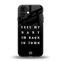 back in town back phone cover | glass case for iphone 16