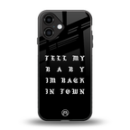 back in town back phone cover | glass case for iphone 16