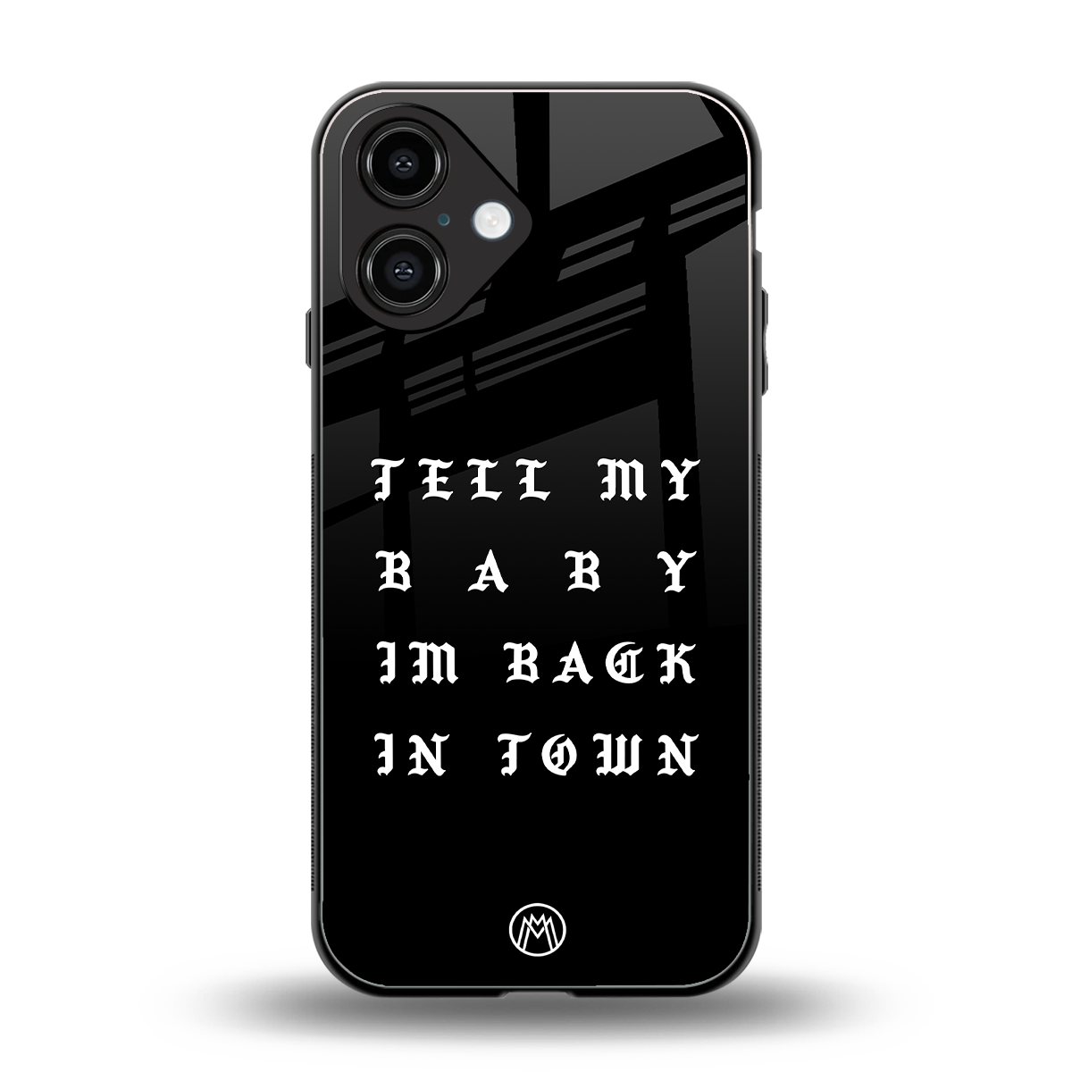 back in town back phone cover | glass case for iphone 16