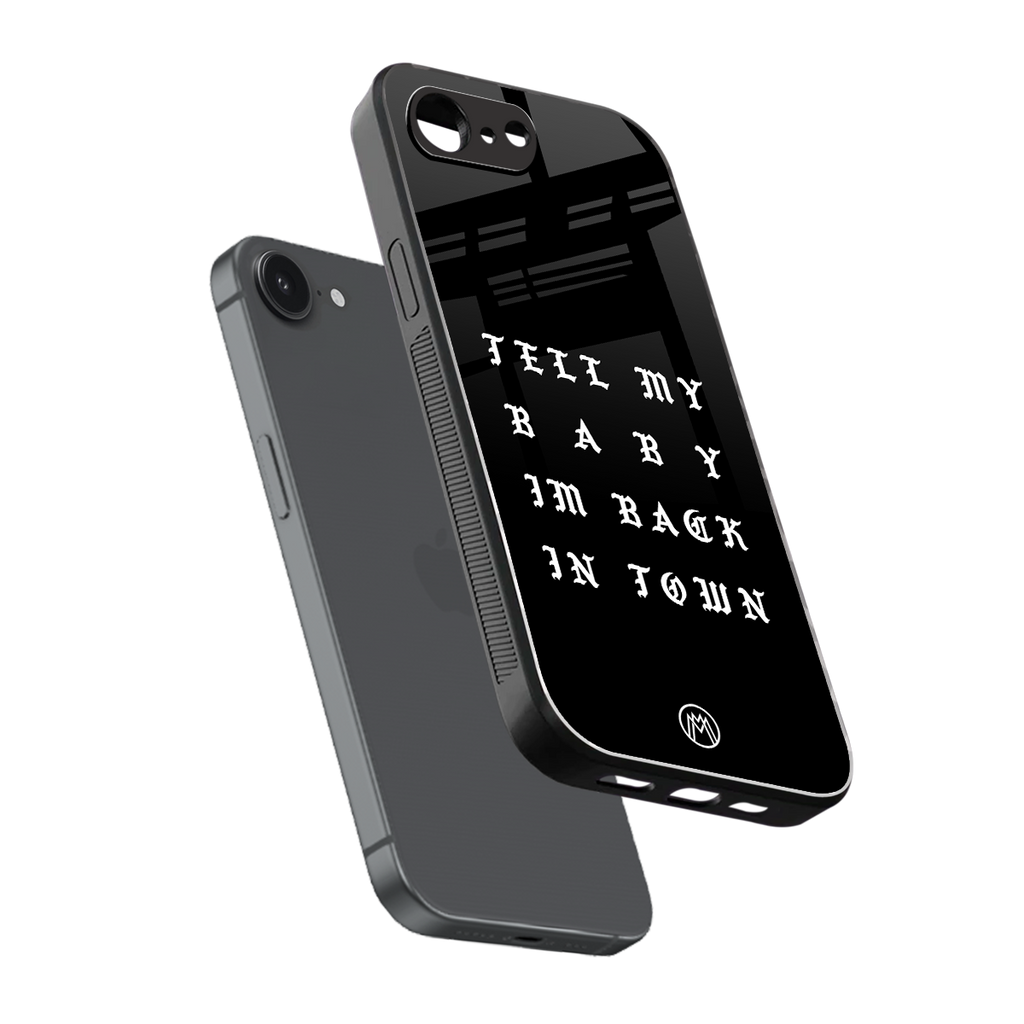back in town back phone cover | glass case for iphone 16e