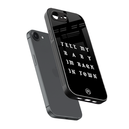 back in town back phone cover | glass case for iphone 16e