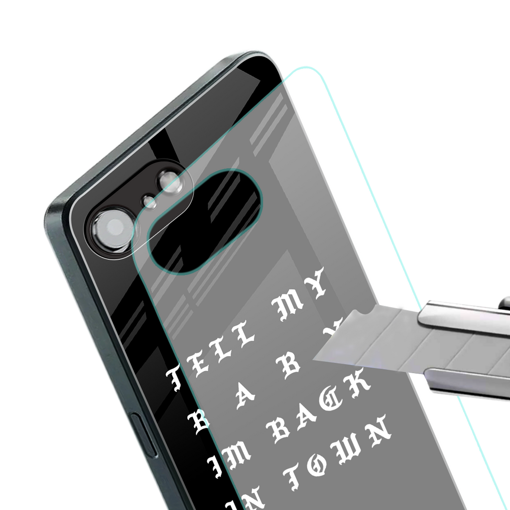 back in town back phone cover | glass case for iphone 16e