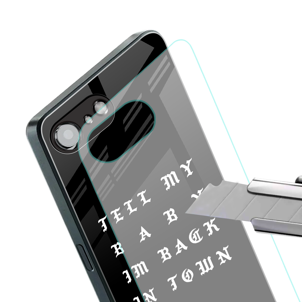 back in town back phone cover | glass case for iphone 16e