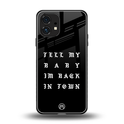 back in town back phone cover | glass case for nothing phone 1