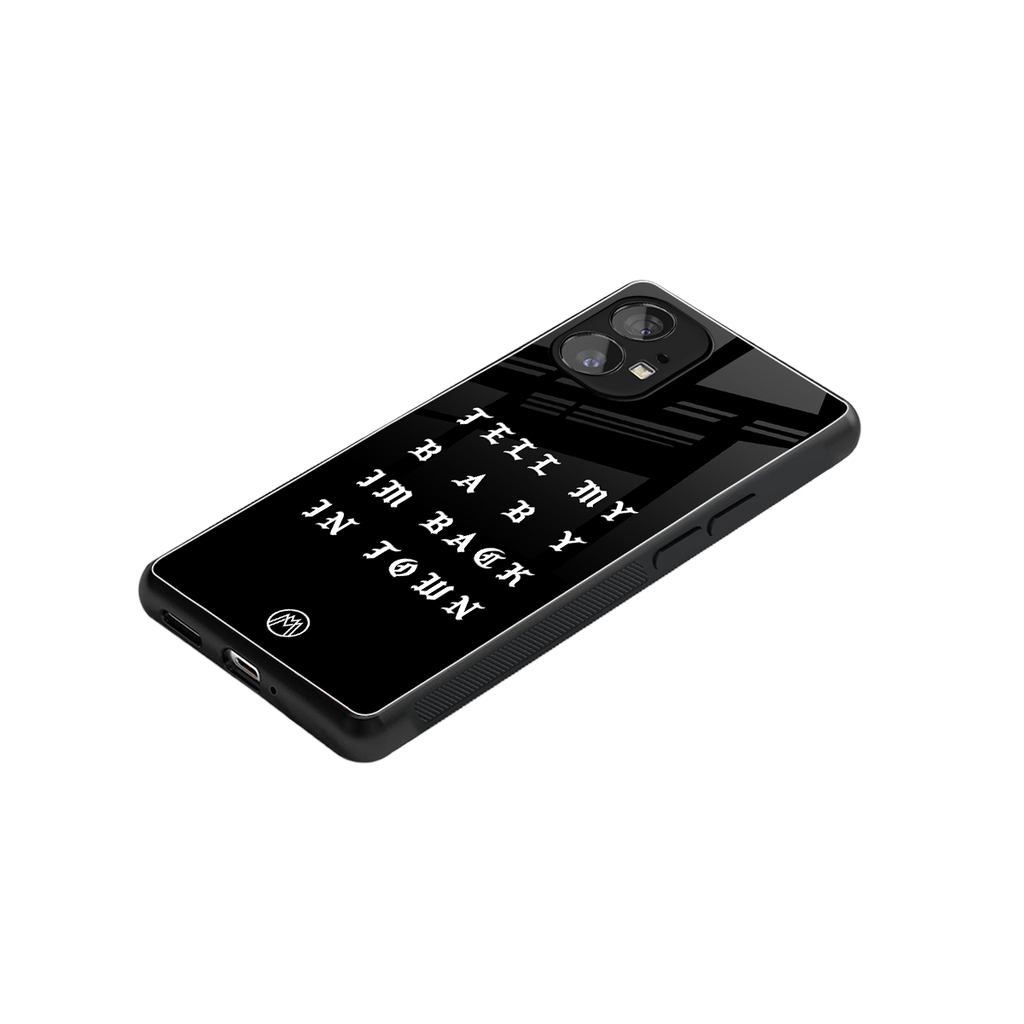 back in town back phone cover | glass case for nothing phone 1