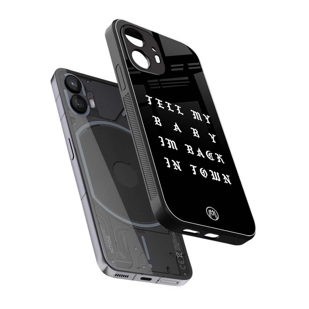back in town back phone cover | glass case for nothing phone 2