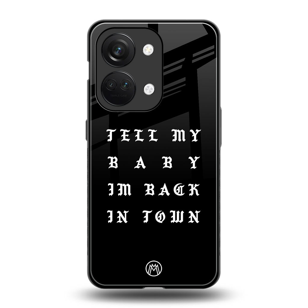 back in town back phone cover | glass case for oneplus nord 3