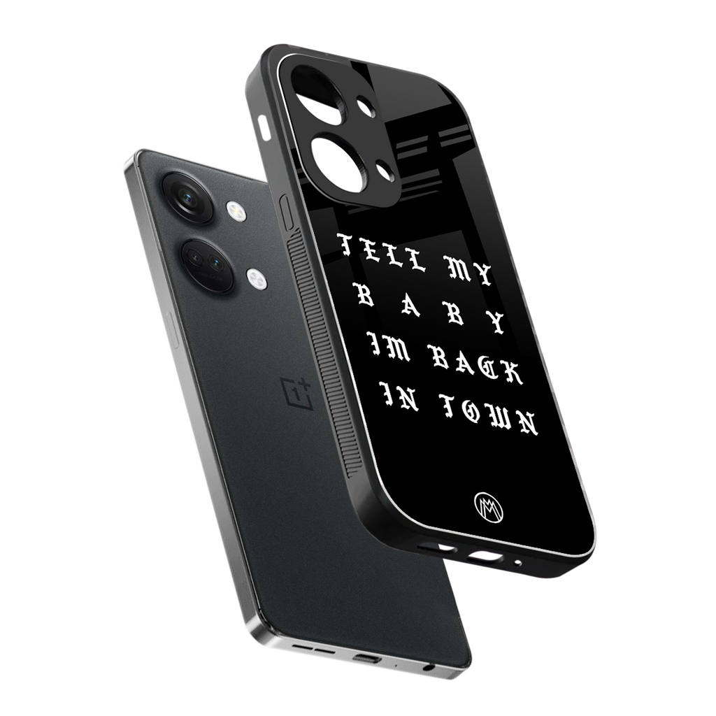 back in town back phone cover | glass case for oneplus nord 3