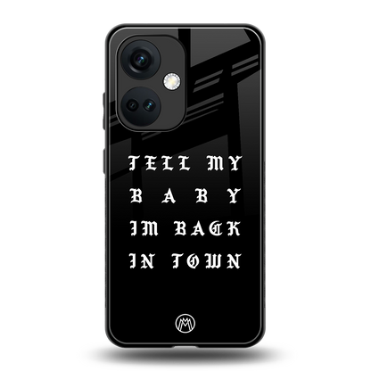 back in town back phone cover | glass case for oneplus nord ce 3