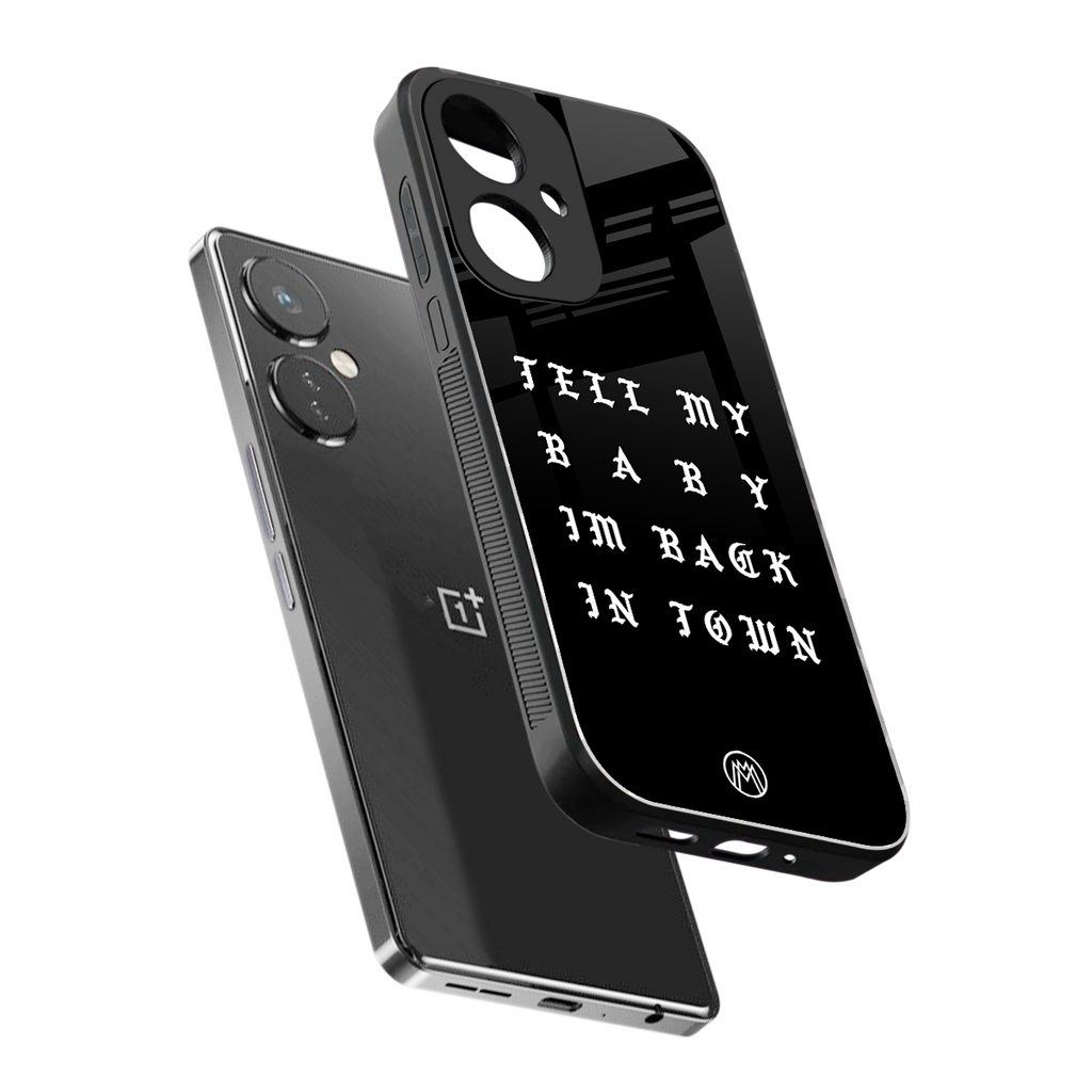back in town back phone cover | glass case for oneplus nord ce 3