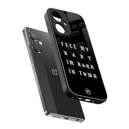 back in town back phone cover | glass case for oneplus nord ce 3