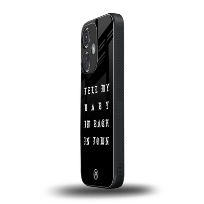 back in town back phone cover | glass case for oneplus nord ce 3