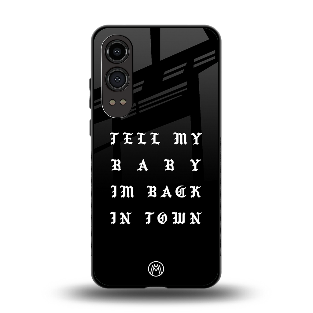 back in town back phone cover | glass case for oneplus nord ce 4 lite