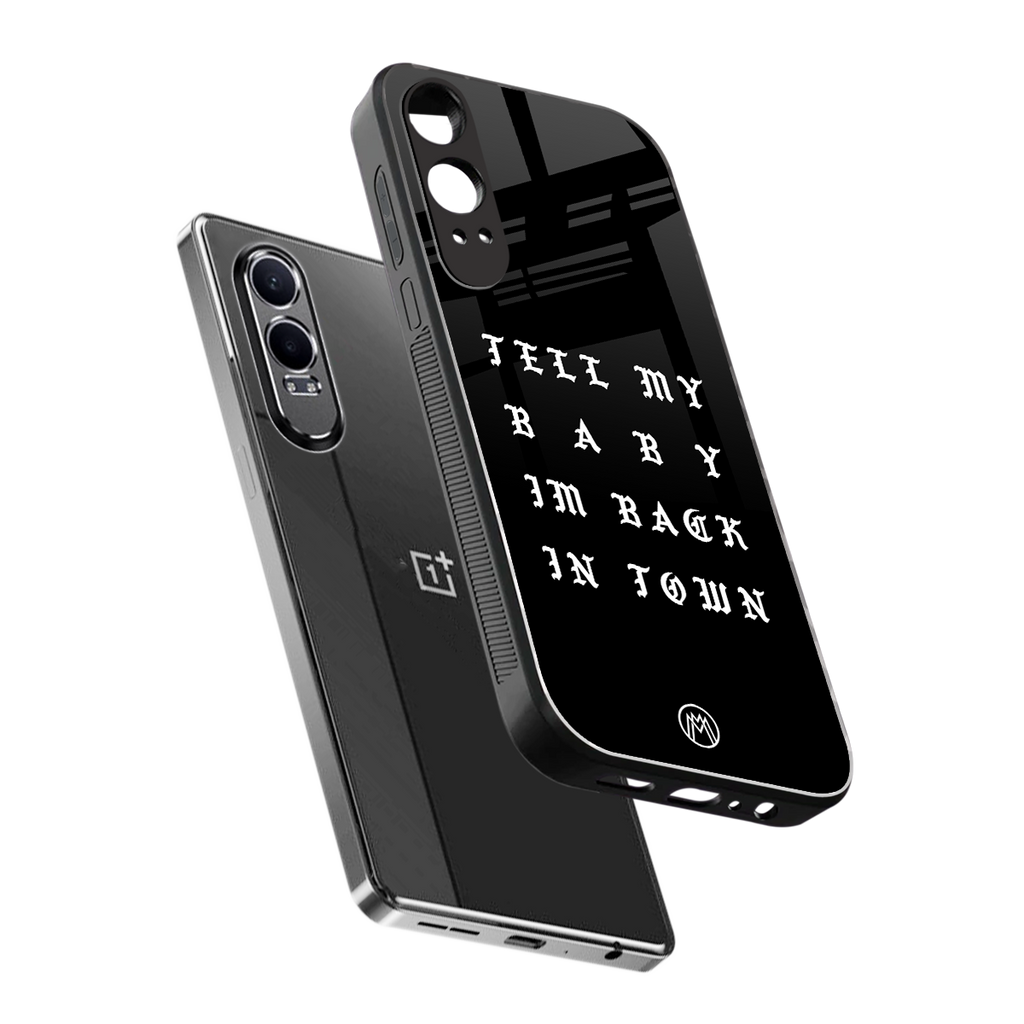 back in town back phone cover | glass case for oneplus nord ce 4 lite