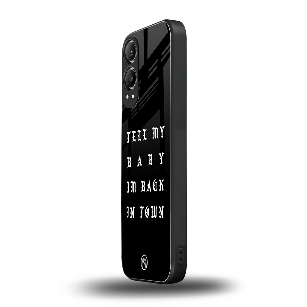 back in town back phone cover | glass case for oneplus nord ce 4 lite