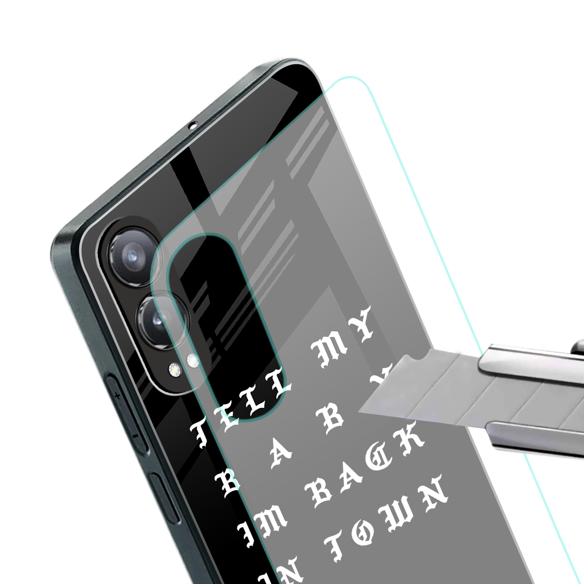 back in town back phone cover | glass case for oneplus nord ce 4 lite
