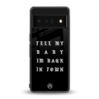 back in town back phone cover | glass case for google pixel 6 pro