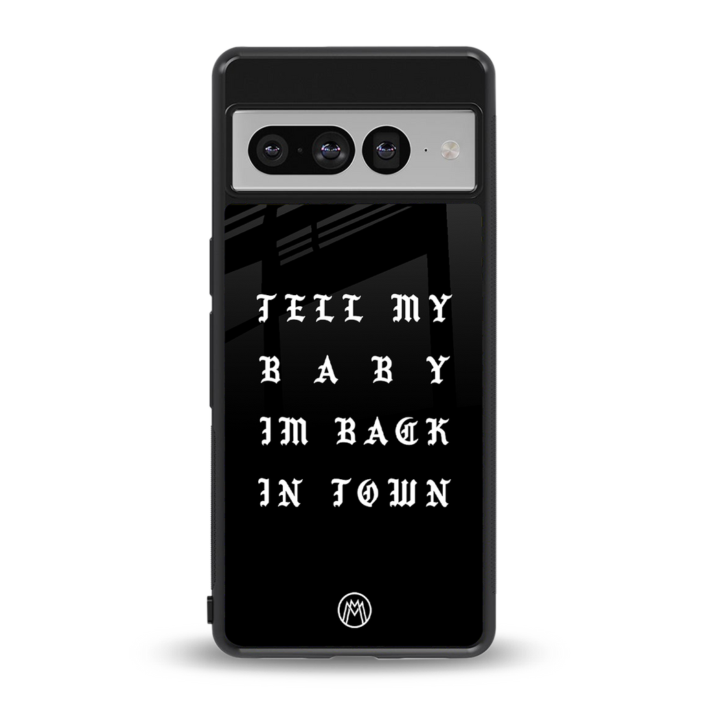 back in town back phone cover | glass case for google pixel 7 pro