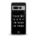 back in town back phone cover | glass case for google pixel 7 pro