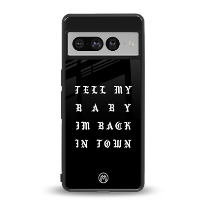 back in town back phone cover | glass case for google pixel 7 pro