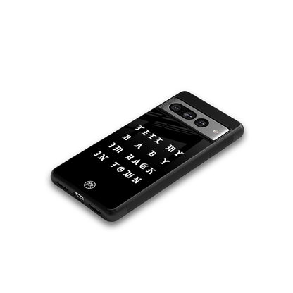 back in town back phone cover | glass case for google pixel 7 pro