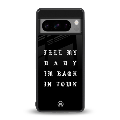 back in town back phone cover | glass case for google pixel 8 pro